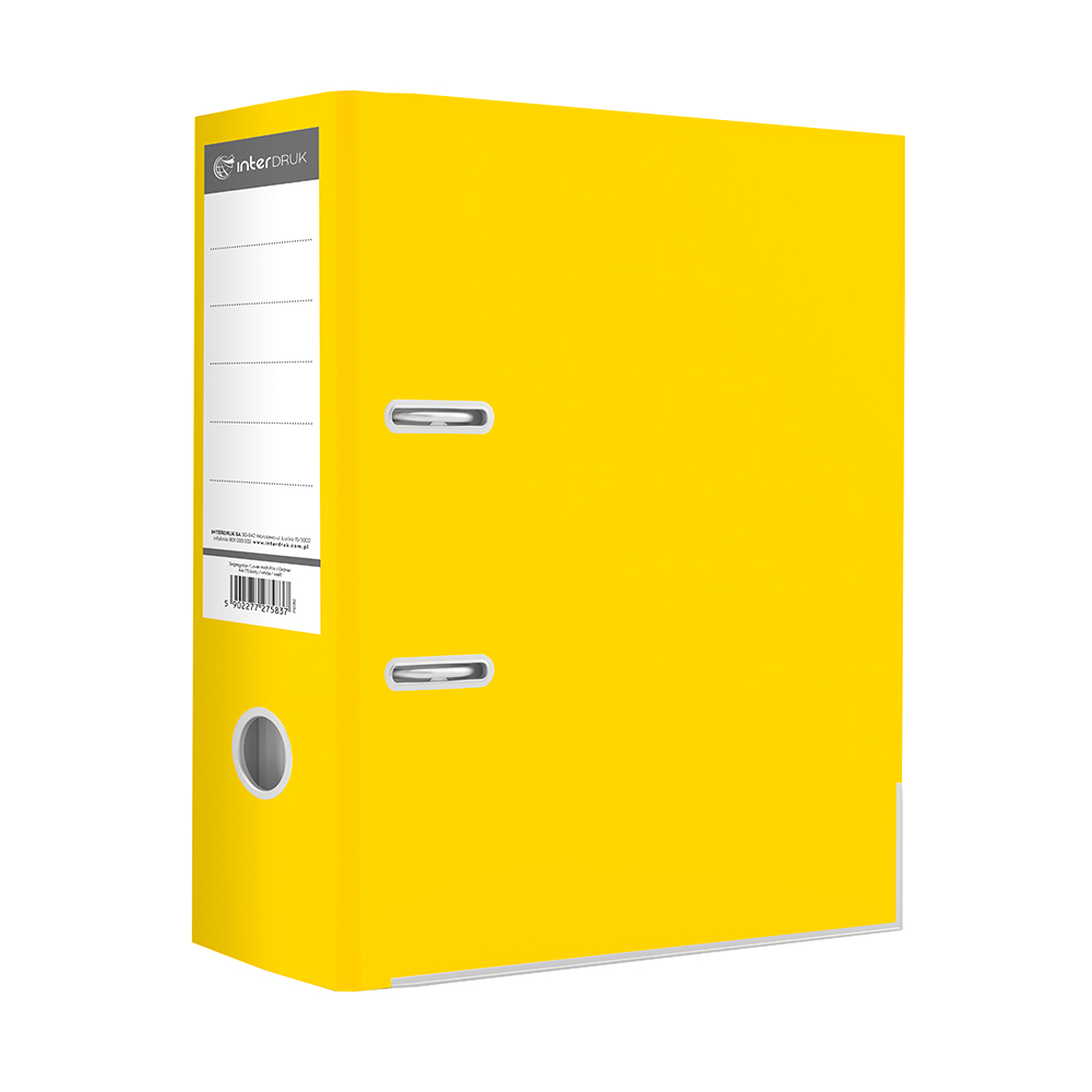 Segregator A4/75 dźwignia mat żółty Interdruk